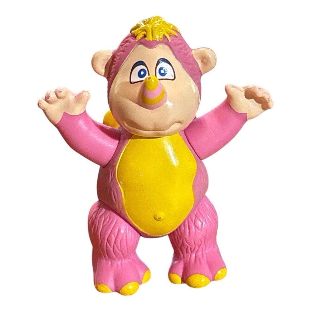 Vintage Wuzzles Rhinokey Figure RARE Pink Yellow Rhino Rhinoceros Toy VTG